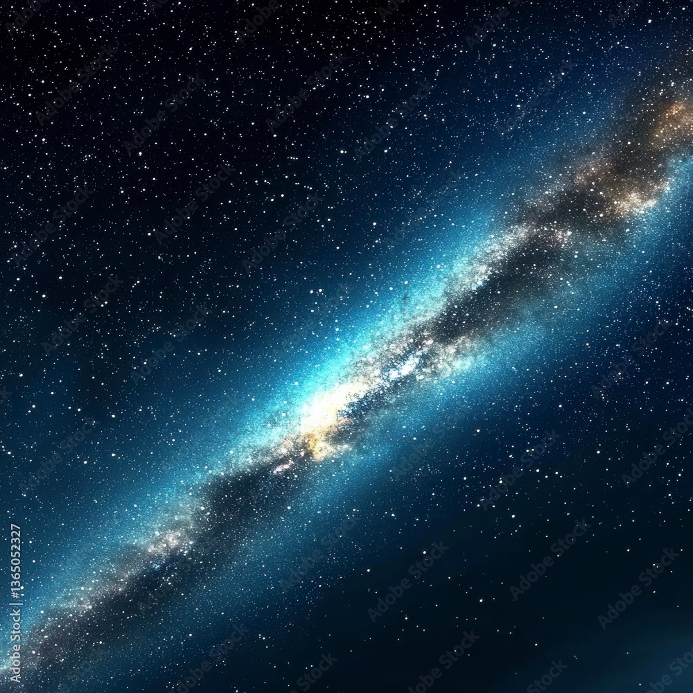 Fototapeta premium Celestial River A Milky Way Panorama.