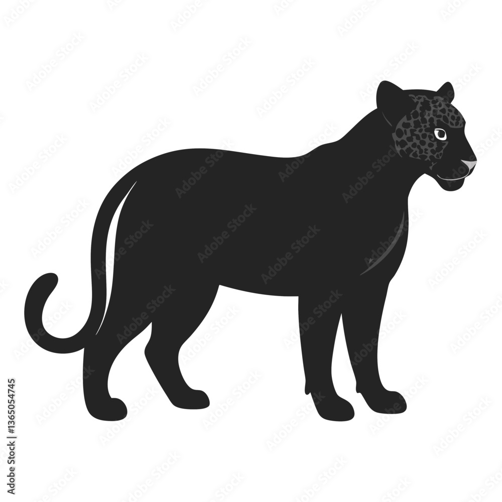 Leopard silhouette vector illustration