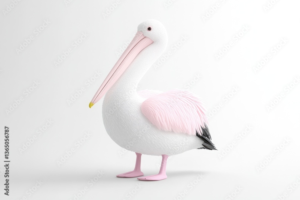 Obraz premium 3D Rendered Pelican, Soft and Fluffy