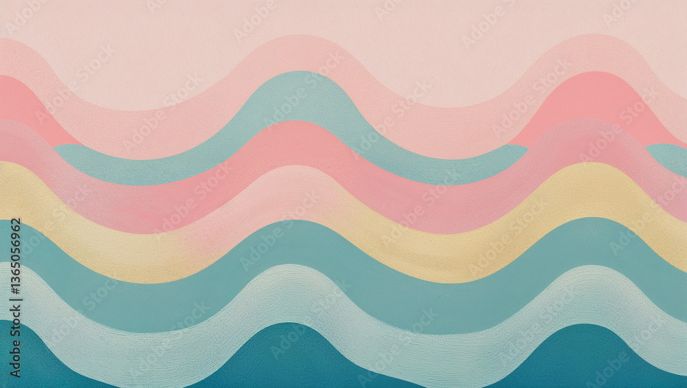 Fototapeta premium Pastel Wave Patterns
