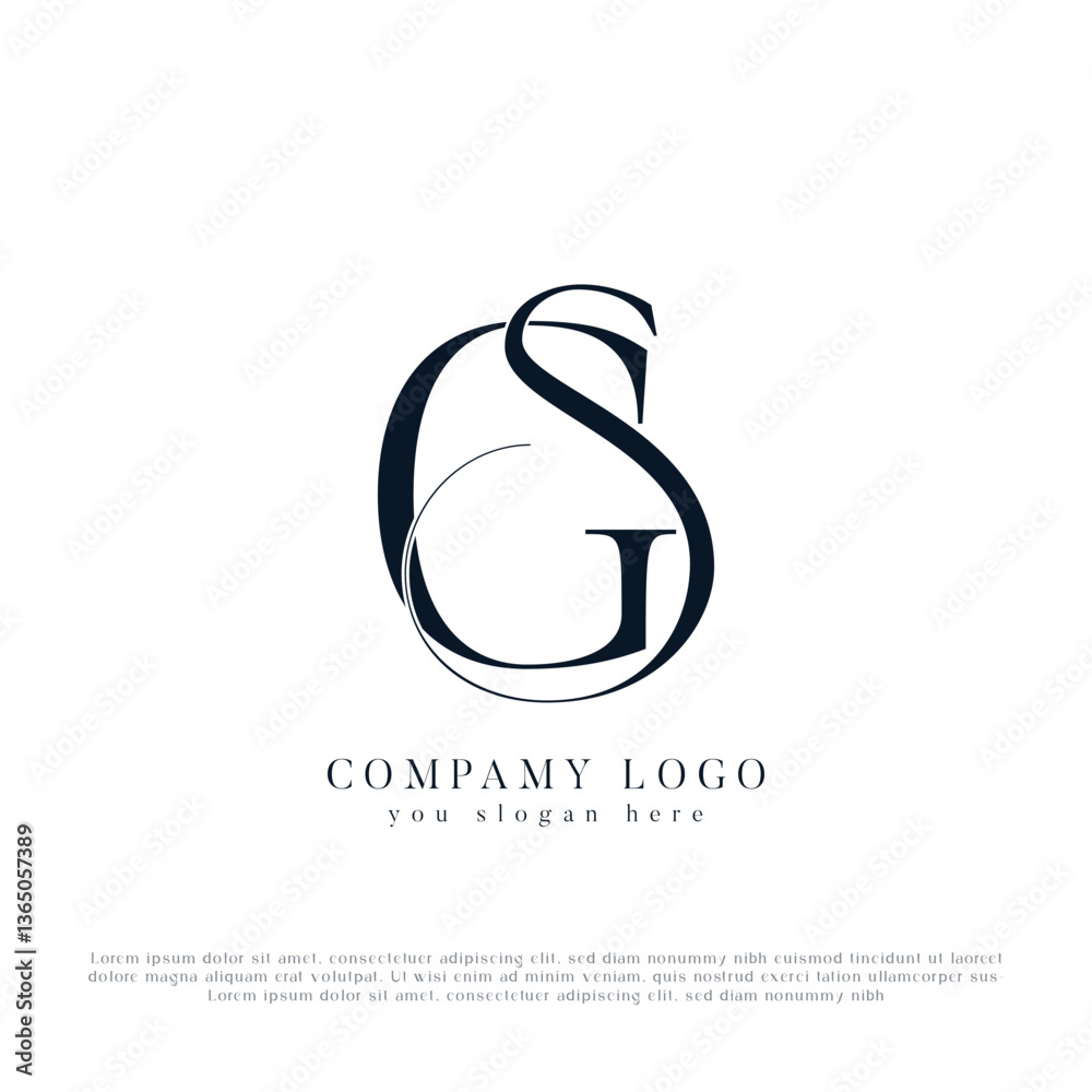 Obraz premium SG, GS Alphabets Letters Logo Monogram