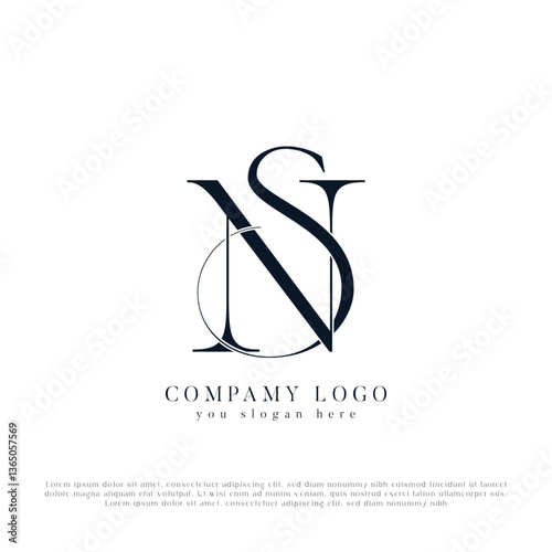 SN, NS Alphabets Letters Logo Monogram