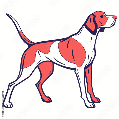 Pointer Dog silhouette vector illustration