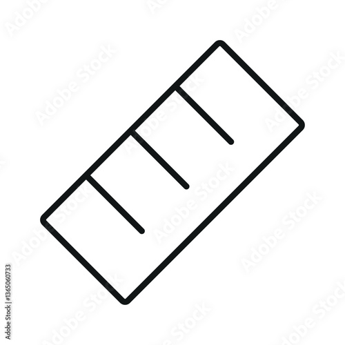 Ruler line icon for app editable stroke vector object use for mapping applications navigation tools design software features that require measurement scaling