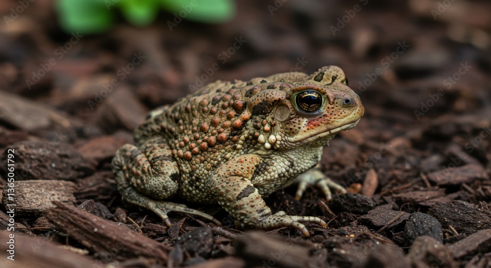 Toad Closeup on Ground in Garden Toad Closeup on Ground in Garden
