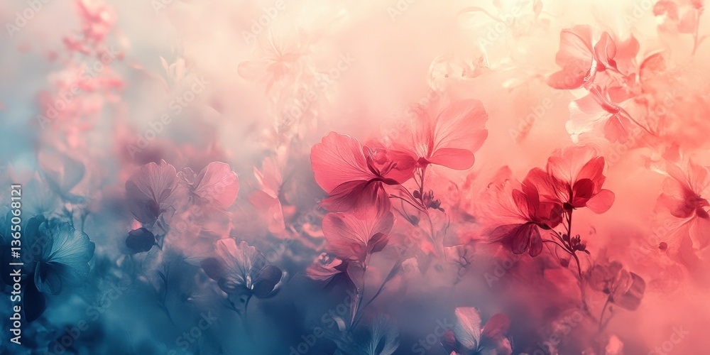 Obraz premium Whispers of Petals: Capturing the essence of nature's delicate beauty. It is a visual symphony of floral forms and soft hues