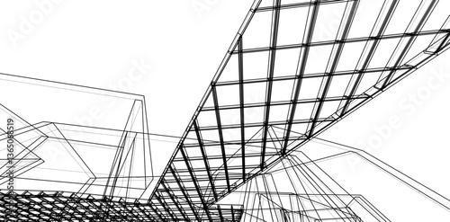 abstract architectural design vector illustration