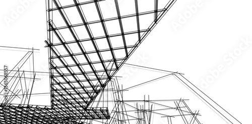 abstract architectural design vector illustration