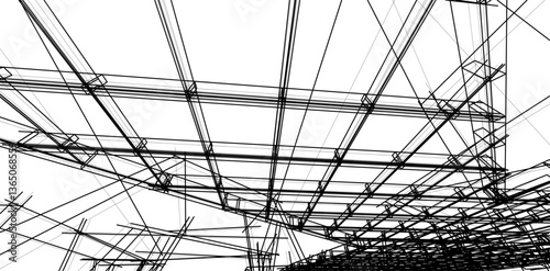 abstract architectural design vector illustration