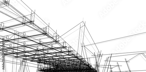 abstract architectural design vector illustration