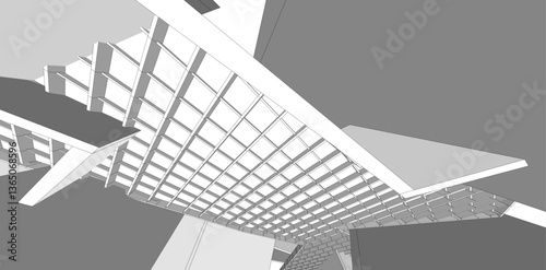 abstract architectural design vector illustration