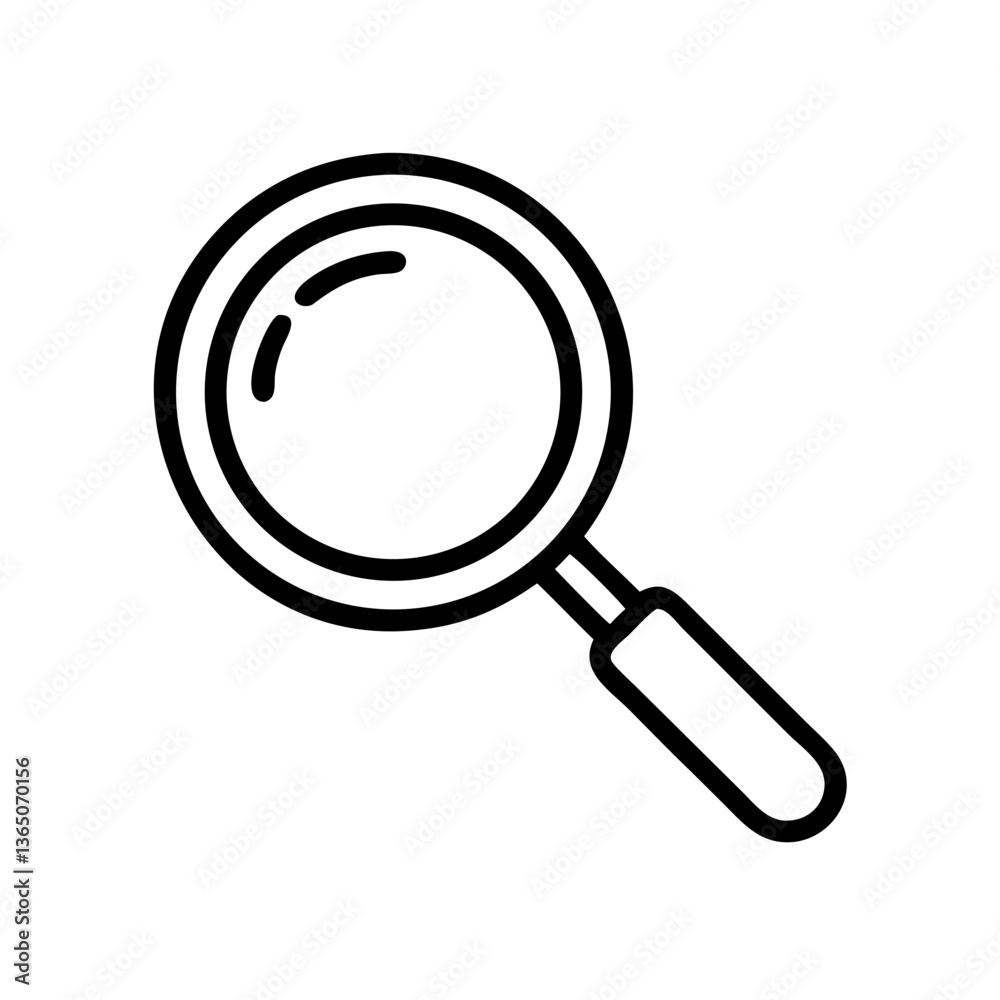 Magnifying glass icon on transparent background Magnifying glass icon on transparent background