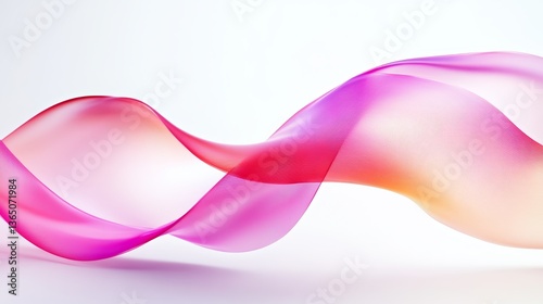 Elegant Flowing Pink Ribbon on Light Background for Beauty and Celebration Concepts