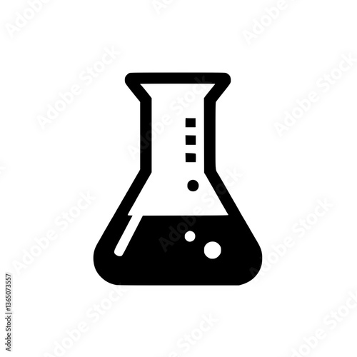 Chemical flask icon Simple flat vector illustration Ideal for science and education projects representing lab equipment or experiments