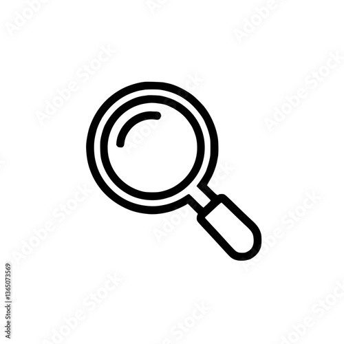 Magnifying Glass Icon: A symbol of search discovery and investigation Simple clean design on a often used to represent zoom or find
