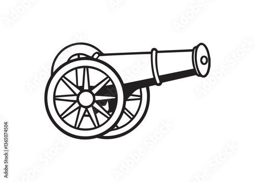 Cannon silhouette vector