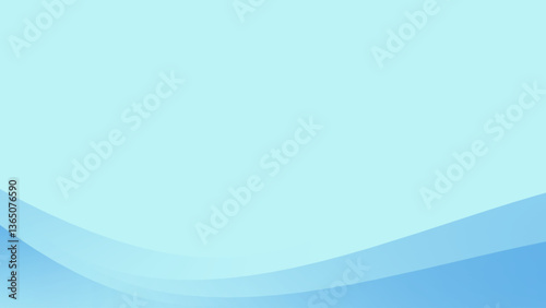 Blue vector cover with gradient waves, amazing abstract illustration background design