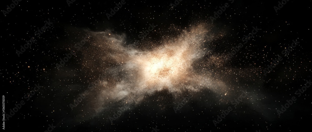 Fototapeta premium Exploration of a distant galaxy filled with stars and cosmic dust in the vast universe