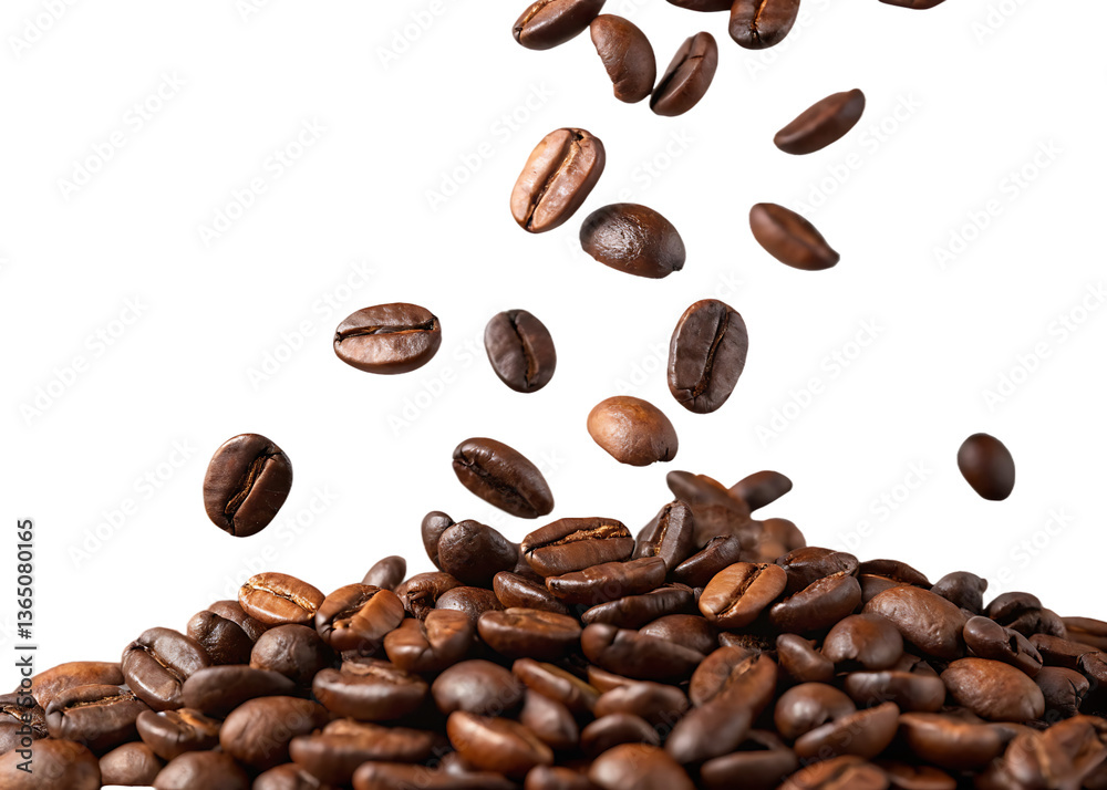 Obraz premium coffee beans on white background