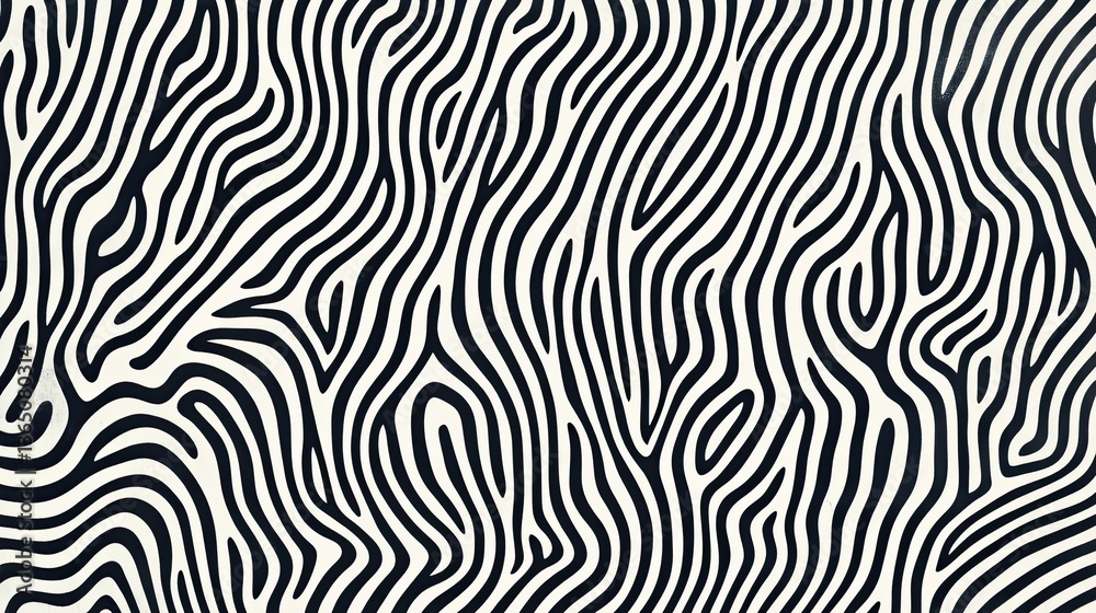 Fototapeta premium Monochrome Curvilinear Pattern