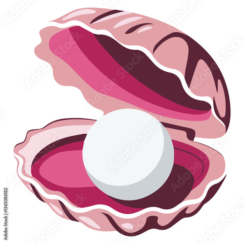 Clam shell with pearl