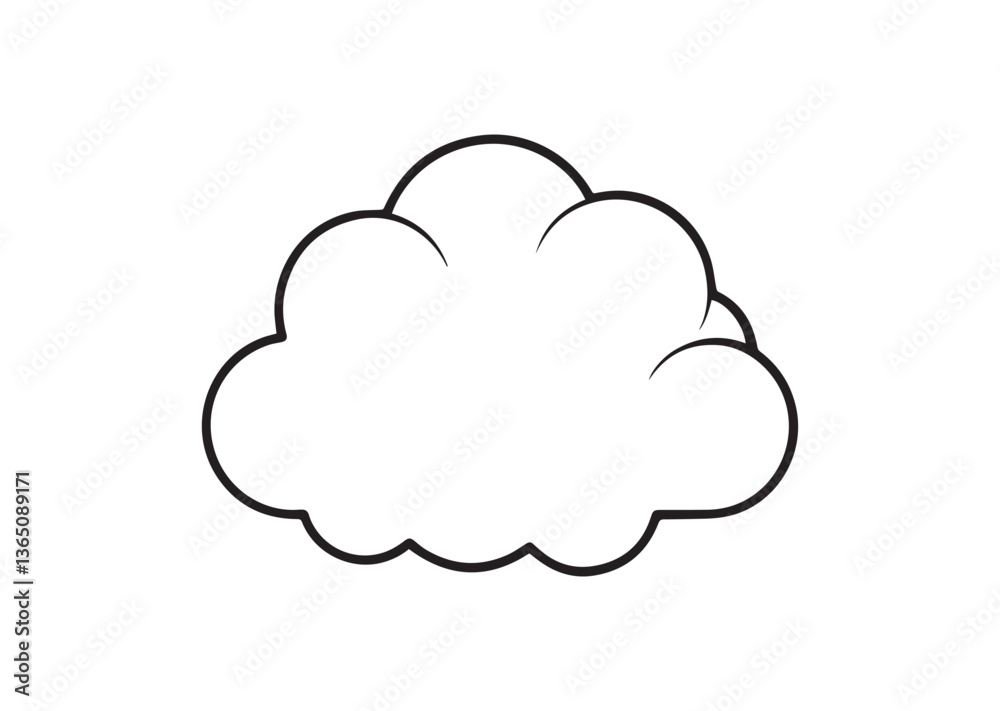 Cloud silhouette vector Cloud silhouette vector