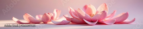 Delicate flower petals unfurl on a plain surface, botanical, flower, blossom