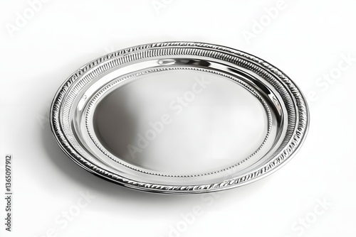 Ancient Roman Silver Dining Plate with Elegant Craftsmanship