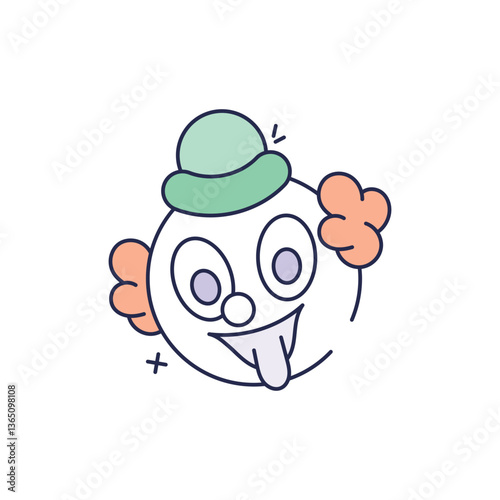 Clown Smile Icon vector