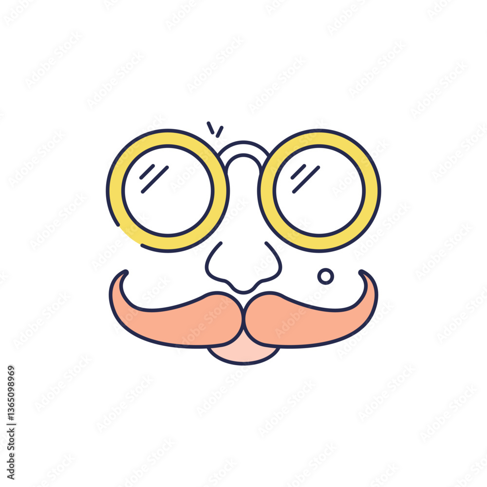 Disguise Mask Icon vector Disguise Mask Icon vector
