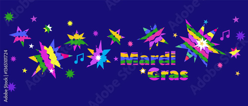Mardi Gras Carnival, masquerade,  colorful set cards  holidayy template design Vector carnaval banner