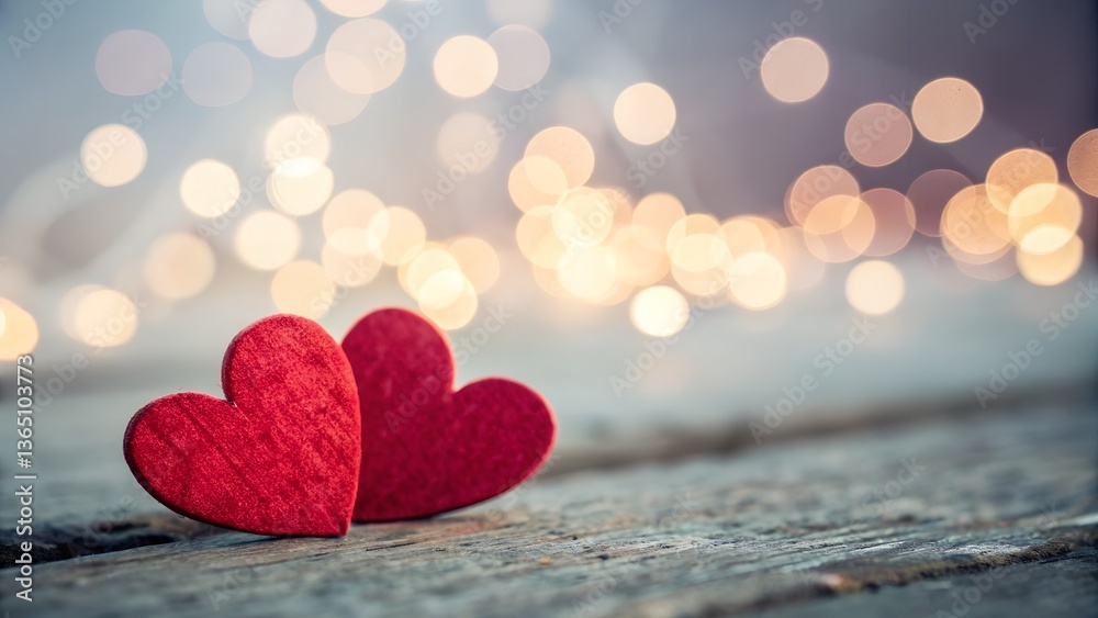 Fototapeta premium Valentines day background with hearts