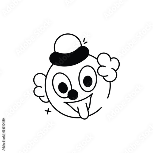 Clown Smile Icon vector