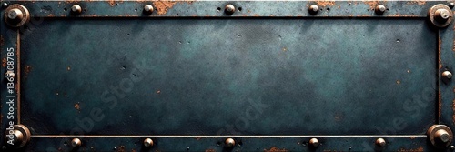 Metallic background with shiny rivets creating an industrial and modern look,  industrial,  background