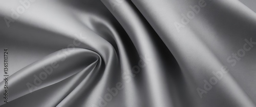 Gray color silk fabric Abstract background