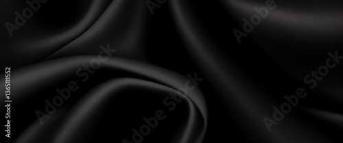Black color silk fabric Abstract background