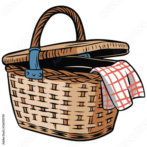 Empty picnic basket