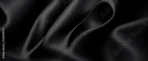 Black color silk fabric Abstract background