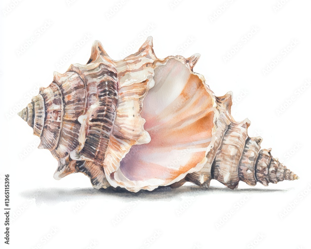 Obraz premium sea shell isolated on white