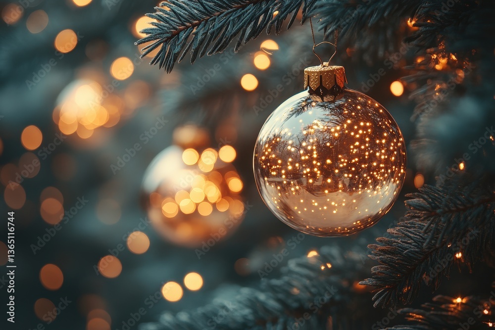 Festive Decorations Glimmering Amidst an Enchanting Red Background With Sparkling Lights, Creating a Captivating Atmosphere for a Joyful Celebration Festive Decorations Glimmering Amidst an Enchanting Red Background With Sparkling Lights, Creating a Captivating Atmosphere for a Joyful Celebration