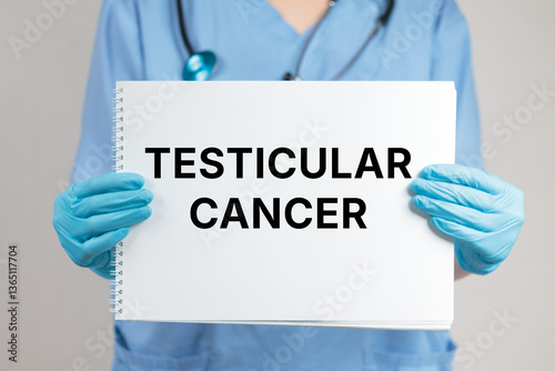 Foto Testicular cancer title: disease doctor background