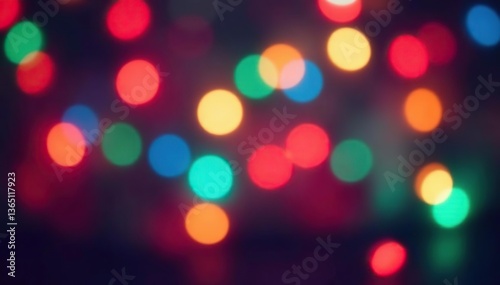 Multicolored blurry lights bokeh defocused abstract background for Christmas new year celebration events,  festive,  Christmas