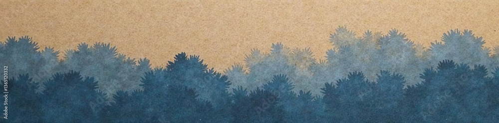 Obraz premium Simple natural brown tone color gradation dark blue grey paint on eco friendly cardboard box blank paper texture background with space minimal style, background, space