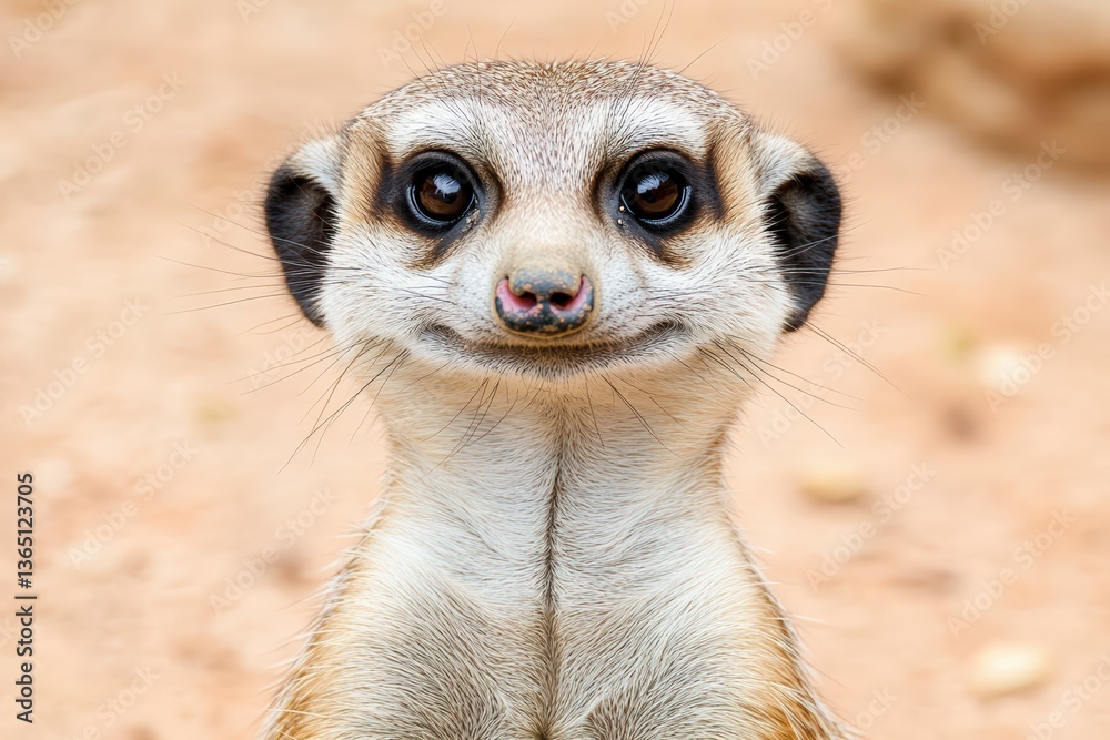 Fototapeta premium Meerkat - Suricata suricatta - in a group in the enclosure.. Beautiful simple AI generated image