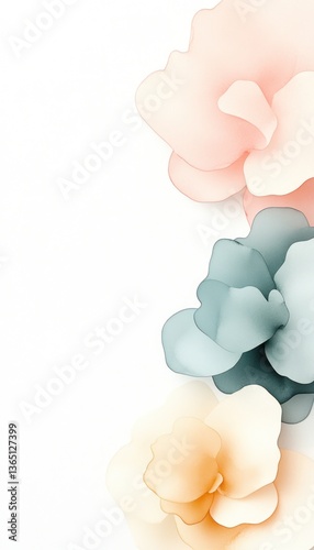 Pastel floral arrangement, paper flower design