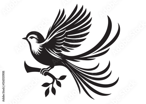 silhouette of a bird logo vector design, flying bird logo icon silhouette, feather with bird logo design black animal, silhouette of a black flying bird on white background	