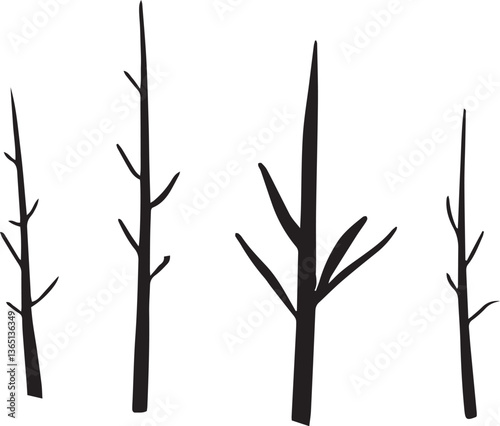 silhouette of a tree