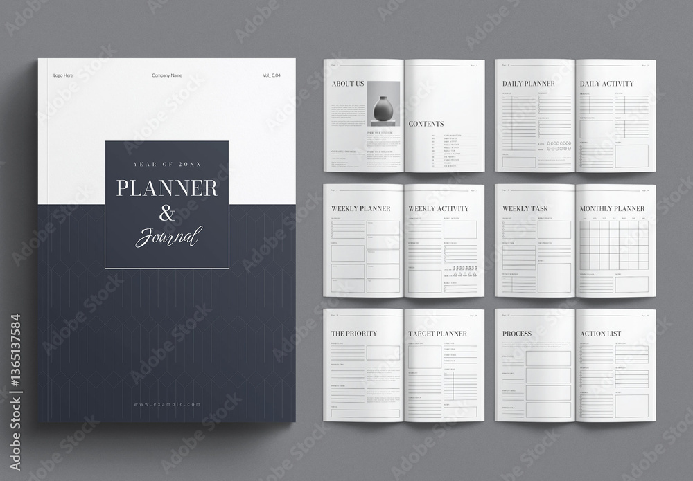 Planner & Journal Template Stock Template | Adobe Stock