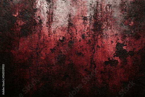 Close-up of a rough, gray, concrete wall with a crack running horizontally across the center.. Beautiful simple AI generated image