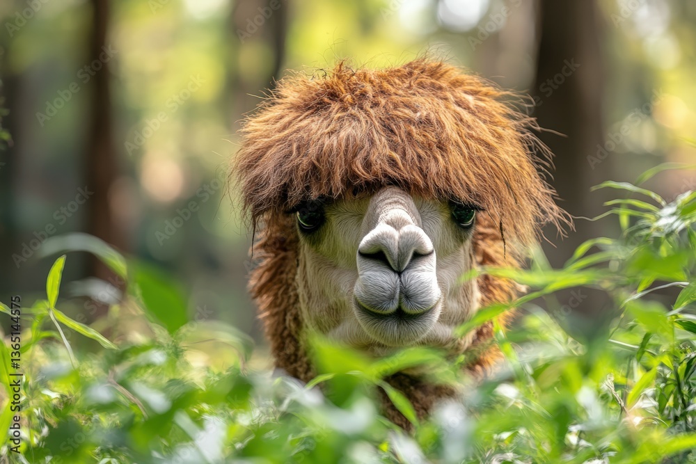 Fototapeta premium Close-up of a camel in the desert with a golden sunset.. Beautiful simple AI generated image